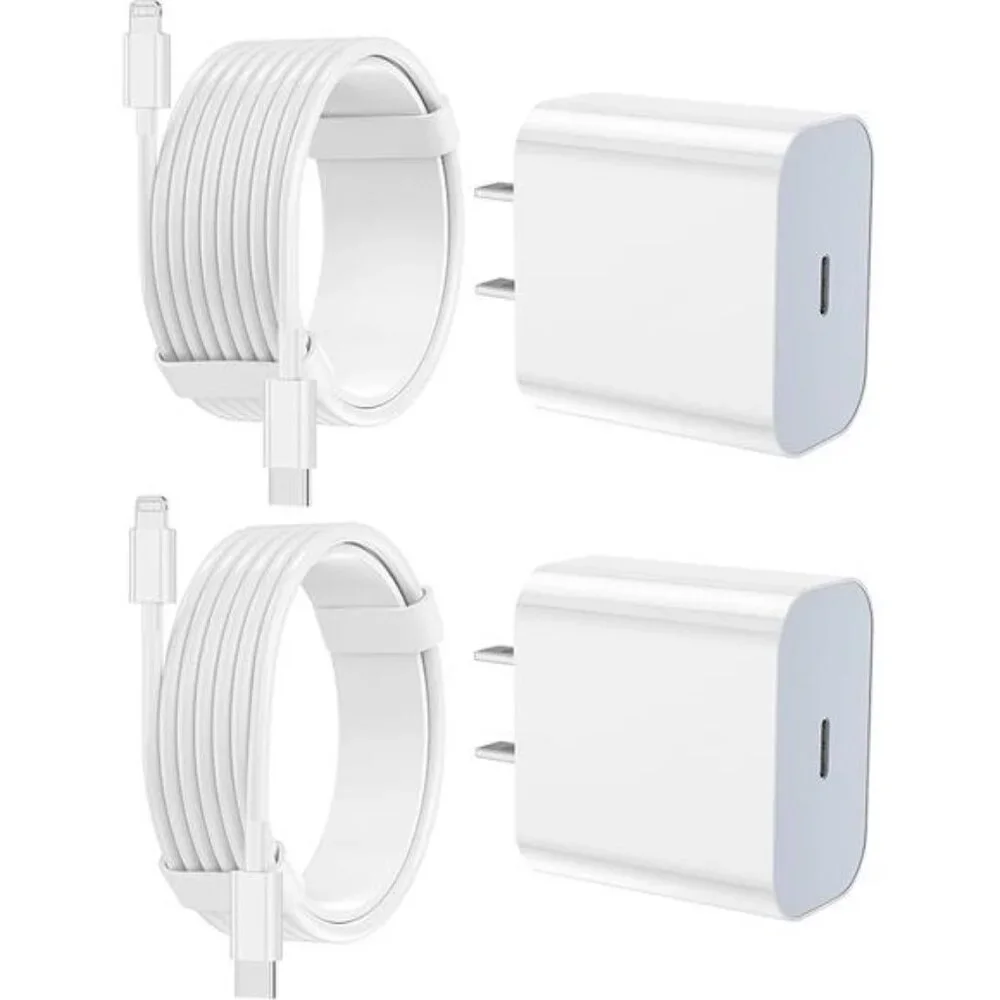 iPhone Charger Fast Charging 2 Pack Type C Wall Charger Block with 2 Pack
